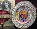 King George VI coronation souvenir ceramic plate at Glamis Castle. Angus, Scotland.