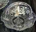 King George VI coronation souvenir pressed glass basket at Glamis Castle. Angus, Scotland.