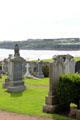 St Andrews Cathedral graveyard overlooking the sea. St Andrews, Scotland.