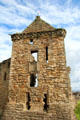 Corner tower at St Andrews Castle. St Andrews, Scotland.