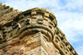 Stoneware detail of corner tower at St Andrews Castle. St Andrews, Scotland.