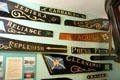 Plaques with boat names at Scottish Fisheries Museum. Anstruther, Scotland.
