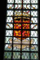 Chapel Royal stained glass arms of James IV, King of Scots at Falkland Palace. Falkland, Scotland.