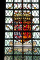 Chapel Royal stained glass arms of Henry King of Scots at Falkland Palace. Falkland, Scotland.