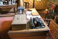 Desk with typewriter in Edwardian Library at Falkland Palace. Falkland, Scotland.