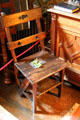 Antique library steps which fold into chair in Edwardian Library at Falkland Palace. Falkland, Scotland.