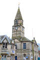 Falkland Town Hall with clock tower. Falkland, Scotland.