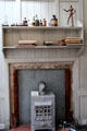 Fireplace in artist studio at Kellie Castle. Pittenweem, Scotland.
