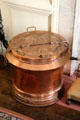 Copper bin used for proving bread dough in drawing room at Kellie Castle. Pittenweem, Scotland.