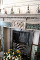 Dining room fireplace at Hill of Tarvit Mansion. Cupar, Scotland.