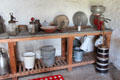 Antique milk production equipment at Highland Folk Museum. Newtonmore, Scotland.