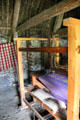 Loom in Weaver's House in Scottish Township at Highland Folk Museum. Newtonmore, Scotland.