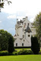 Blair Castle over garden was mostly altered in 17th C. Pitlochry, Scotland.