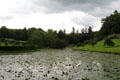 Garden lake at Blair Castle. Pitlochry, Scotland.