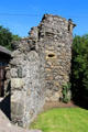 Remaining section of original outer wall at Elcho Castle. Perth, Scotland.