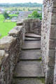 Parapet steps around Huntingtower Castle. Perth, Scotland.