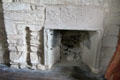 Tower fireplace at Huntingtower Castle. Perth, Scotland.