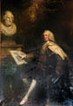 Portrait of William Murray, 1st Earl of Mansfield, Lord Chief Justice of England beside bust of Homer by David Martin at Scone Palace. Perth, Scotland.