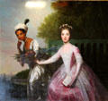 Lady Elizabeth Finch Hatton with her cousin Dido Elizabeth Belle painting by David Martin at Scone Palace. Perth, Scotland.