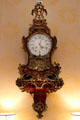 French wall clock by Becker of Paris in Ambassador's room at Scone Palace. Perth, Scotland.