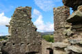 Cardoness Castle ruins overlook countryside. Scotland.