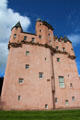Tower house facade of Craigievar Castle. Alford, Scotland.