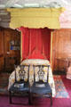 Canopy bed in Queen's room at Craigievar Castle. Alford, Scotland.