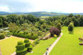 View of garden at Crathes Castle. Crathes, Scotland.