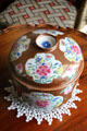 Covered porcelain bowl at Drum Castle. Drumoak, Scotland.