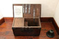 Bible box relic of a John Gregory of Covenanter at Drum Castle. Drumoak, Scotland.