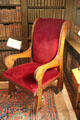 Armchair in library at Drum Castle. Drumoak, Scotland.
