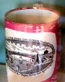 Lusterware cup with print of bridge over river Wear at Castle Fraser. Aberdeenshire, Scotland.