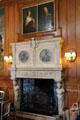 Sculpted fireplace in Gallery at Fyvie Castle. Turriff, Scotland.