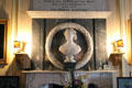 Queen Victoria marble bust by Baron Marochetti over upstairs hall fireplace of at Haddo House. Methlick, Scotland