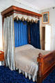 Half tester bed in bedroom used by Prince Albert at Haddo House. Methlick, Scotland.