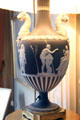 Wedgewood-style lamp base in morning room at Haddo House. Methlick, Scotland.