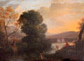 Pastoral River Landscape with Fishermen by Claude Lorrain at Haddo House. Methlick, Scotland.