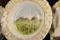 Fort York, Toronto, painted on porcelain plate of set given by Canadian Parliament to Countess of Aberdeen at Haddo House. Methlick, Scotland.