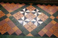 Floor tiles in chapel at Haddo House. Methlick, Scotland.