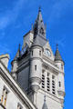 Clocktower of Aberdeen Town House tops court house & Tolbooth jail. Aberdeen, Scotland.