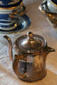 Double spouted silver vessel in dining room at Brodie Castle. Brodie, Scotland.