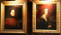 Family portraits in dining room at Brodie Castle. Brodie, Scotland.