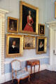 Collection of portraits at Brodie Castle. Brodie, Scotland.