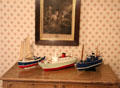 Toy boats at Brodie Castle. Brodie, Scotland.
