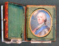 Miniature portrait of Prince Charles Edward Stuart by James Byres from Aberdeenshire painted in exile in Italy at Culloden Moor Visitor Centre. Culloden Moor, Scotland.