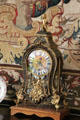 Antique baroque mantle clock G. Champion of Paris in dining room at Cawdor Castle. Cawdor, Scotland.