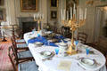 Dining room with silver-gilt candelabras by Paul Storr of London at Duff House. Banff, Scotland.