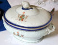 Chinese porcelain armorial tureen with arms of James Duff in dining room at Duff House. Banff, Scotland.