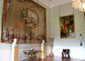 Gobelins Tapestry beside Gainsborough painting in great drawing room at Duff House. Banff, Scotland.