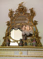 Rococo mirror with mythical Japanese Ho-o birds in Countess Agnes's Boudoir at Duff House. Banff, Scotland.